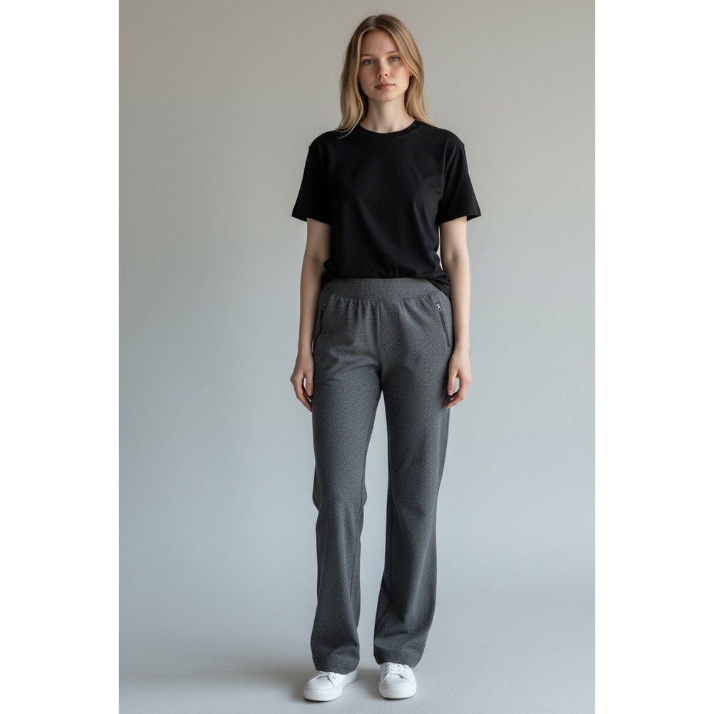 Lululemon On the Fly Pant Heathered Charcoal Grey Straight Leg Yoga Travel Pants
